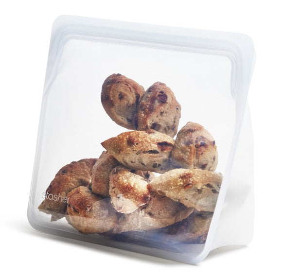 Daugkartinis silikoninis maišelis stasher, pastatomas MEGA (3 l)